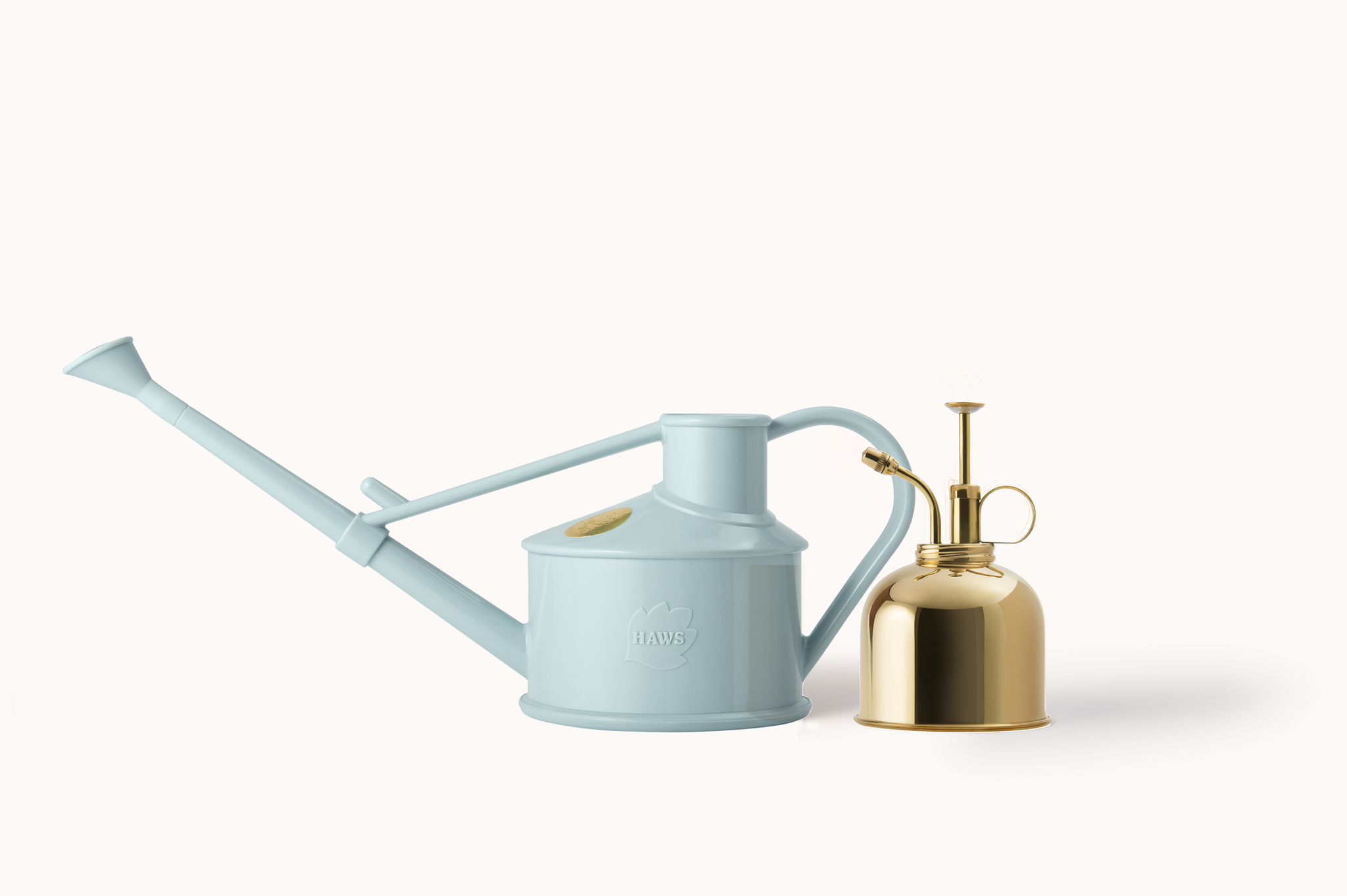 The Langley Sprinkler - Houseplant Set - Duck Egg Blue & Brass